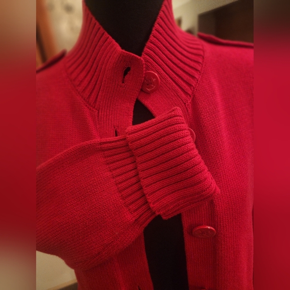 Talbot's cardigan, red, size small - Picture 4 of 8